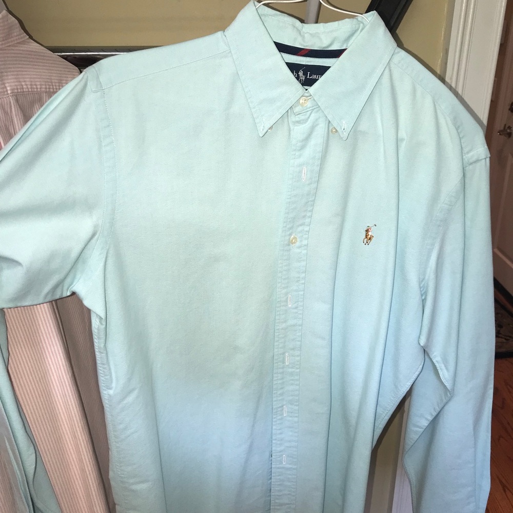 Turquoise oxford cloth Polo by Ralph Lauren